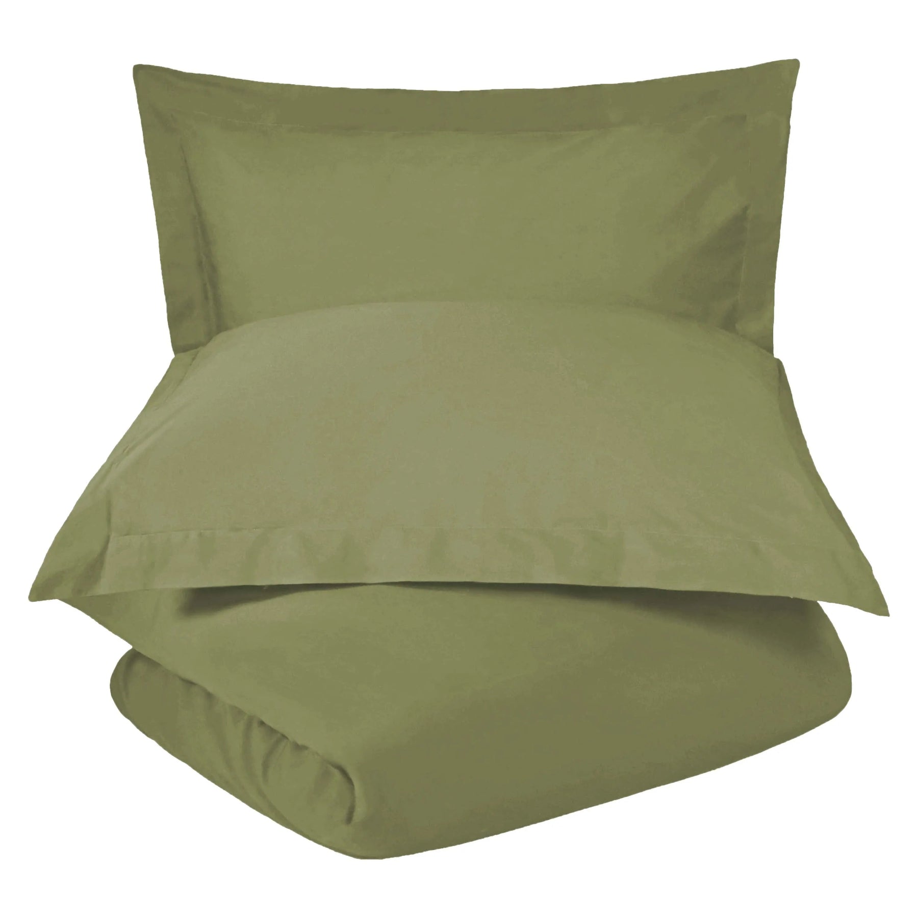 Wrinkle Resistant Cotton Blend Solid Duvet Cover Set