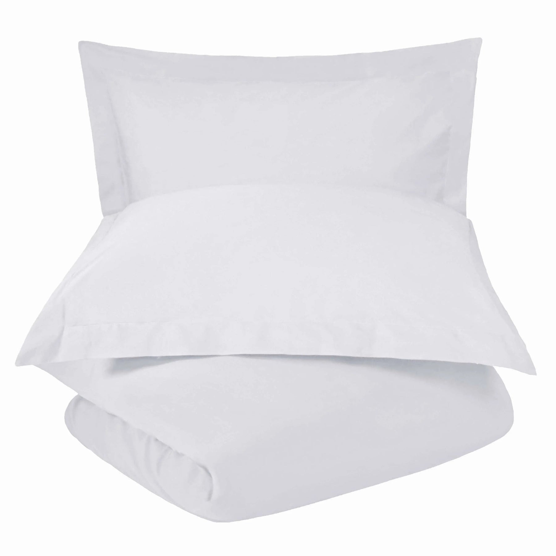 Wrinkle Resistant Cotton Blend Solid Duvet Cover Set