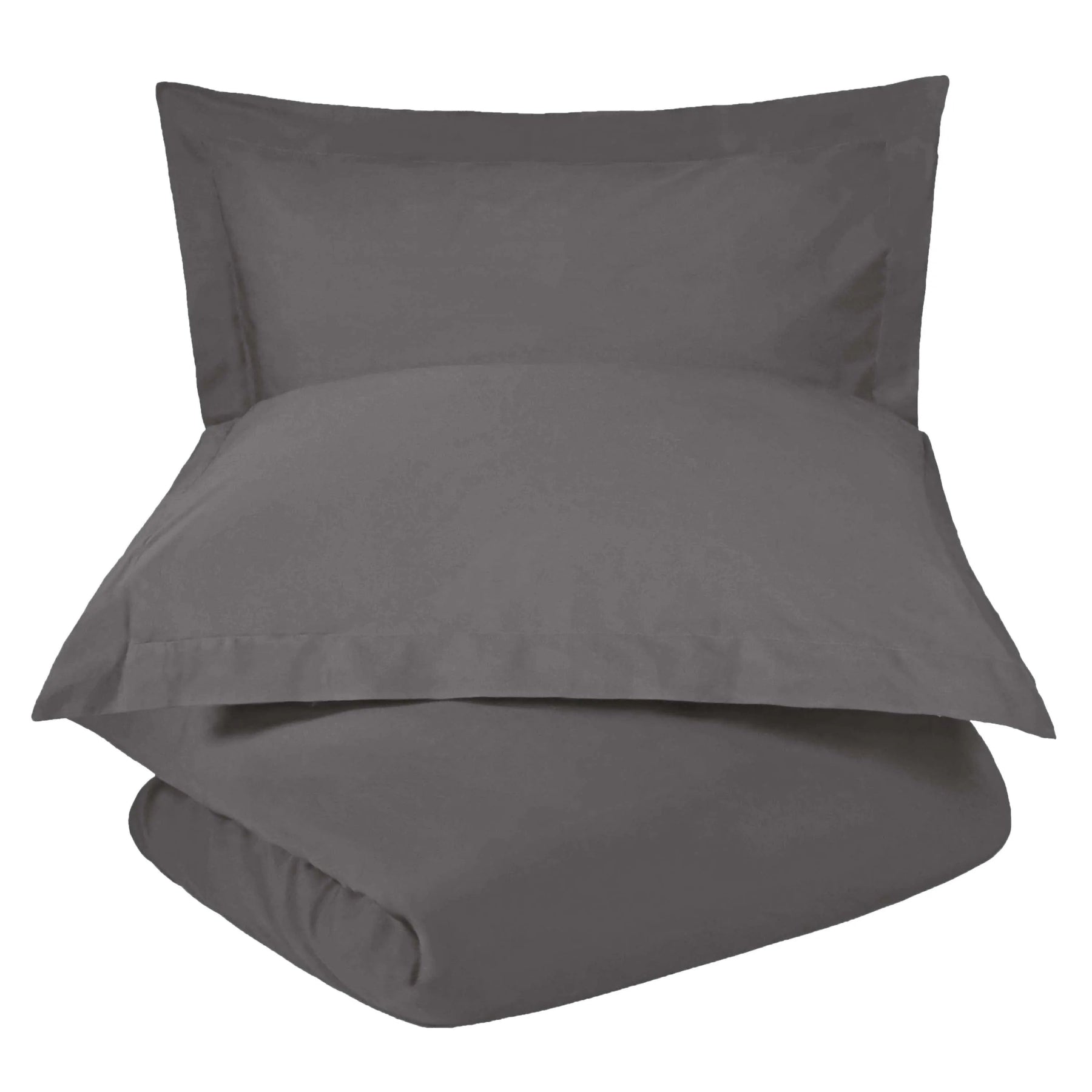 Wrinkle Resistant Cotton Blend Solid Duvet Cover Set