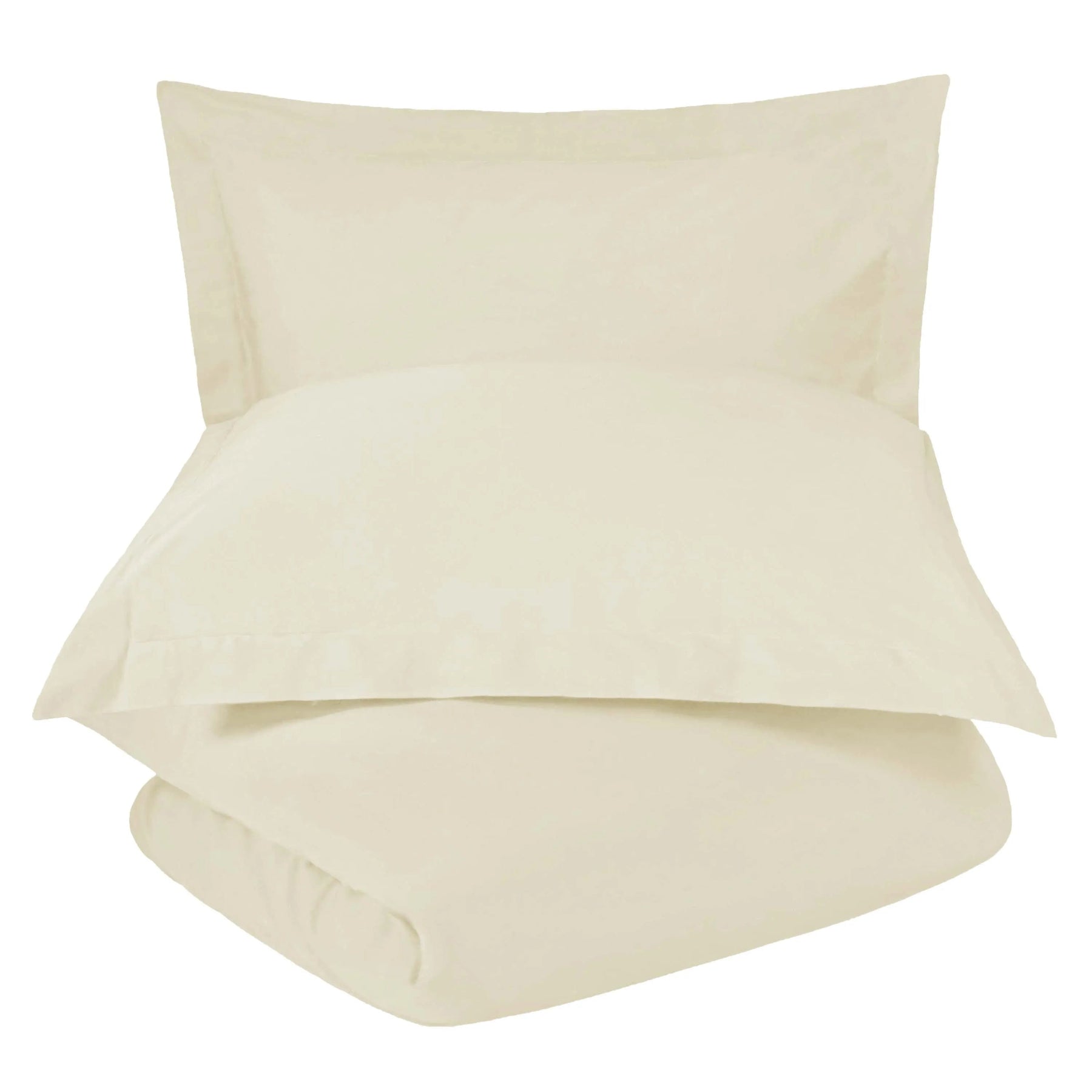 Wrinkle Resistant Cotton Blend Solid Duvet Cover Set