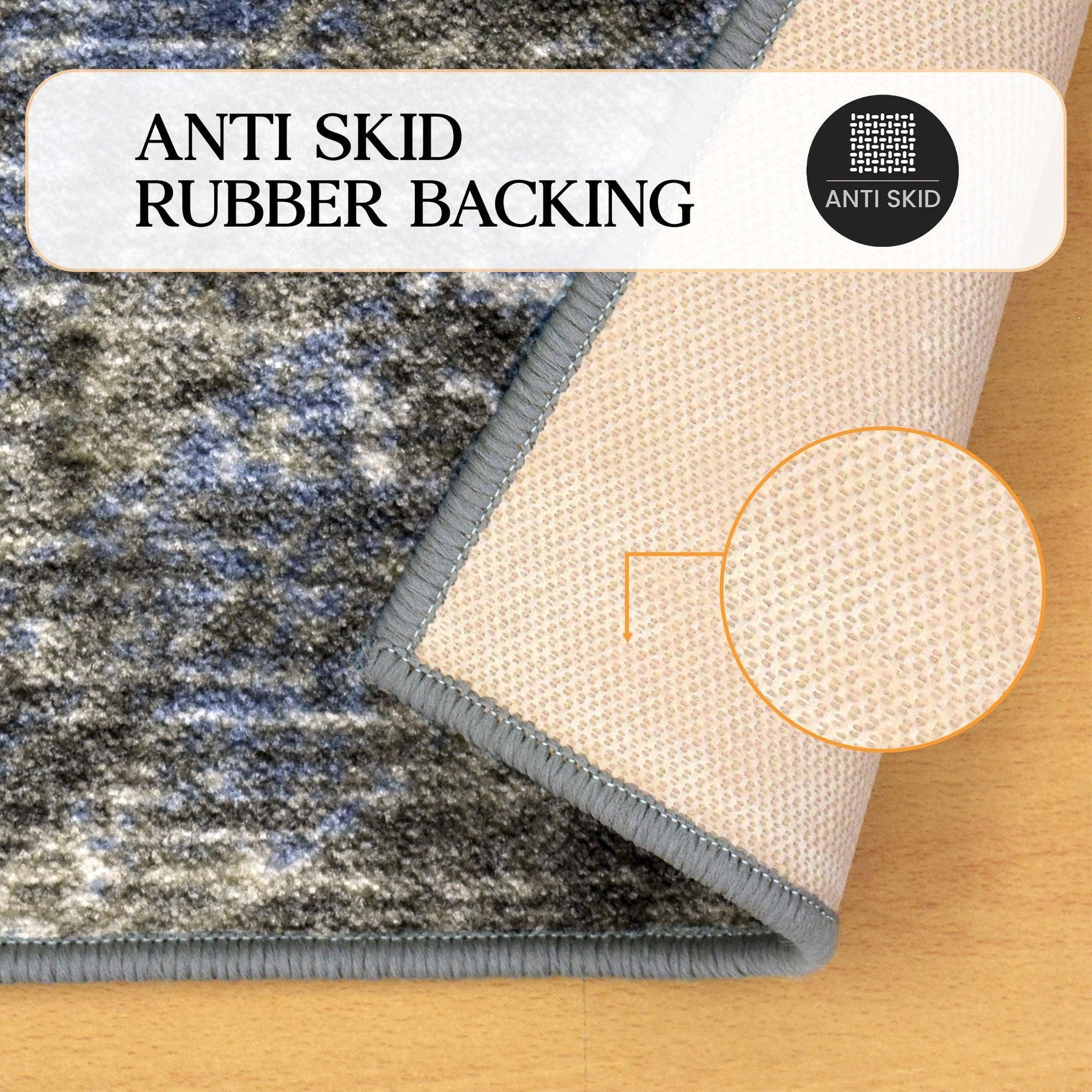 Xander Abstract Non-Slip Indoor Large Area Rugs or Runner Rug