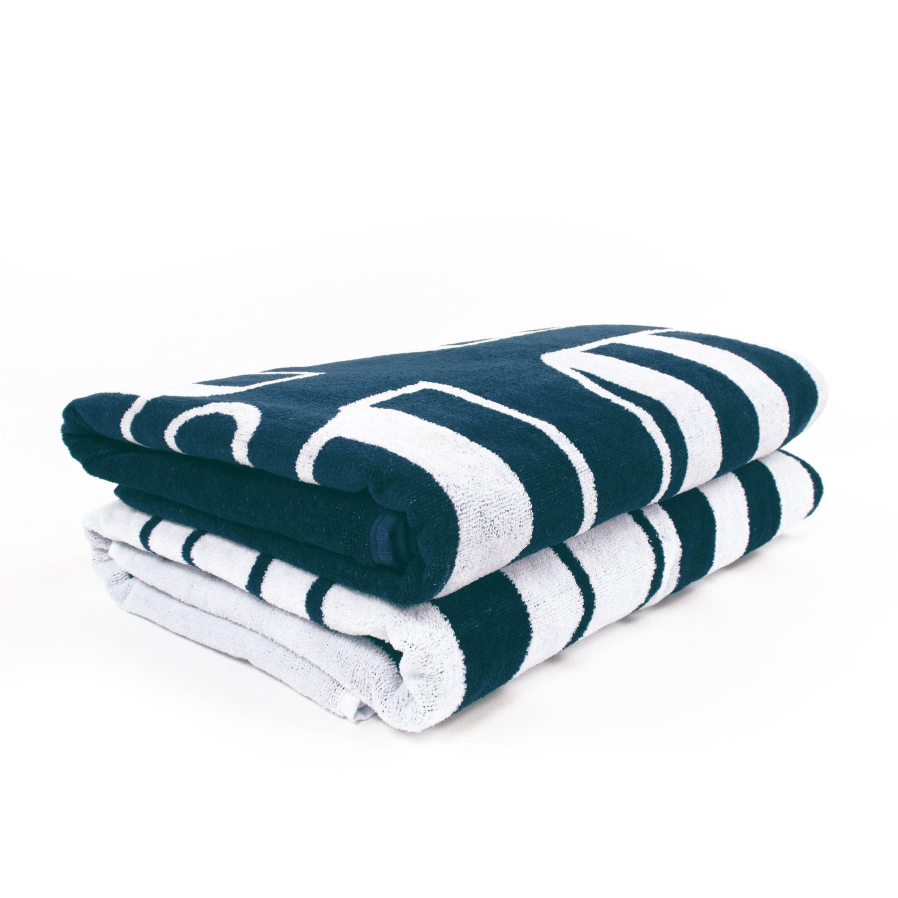 Yacht Club Egyptian Cotton Oversized 2 Piece Beach Towel Set Blue