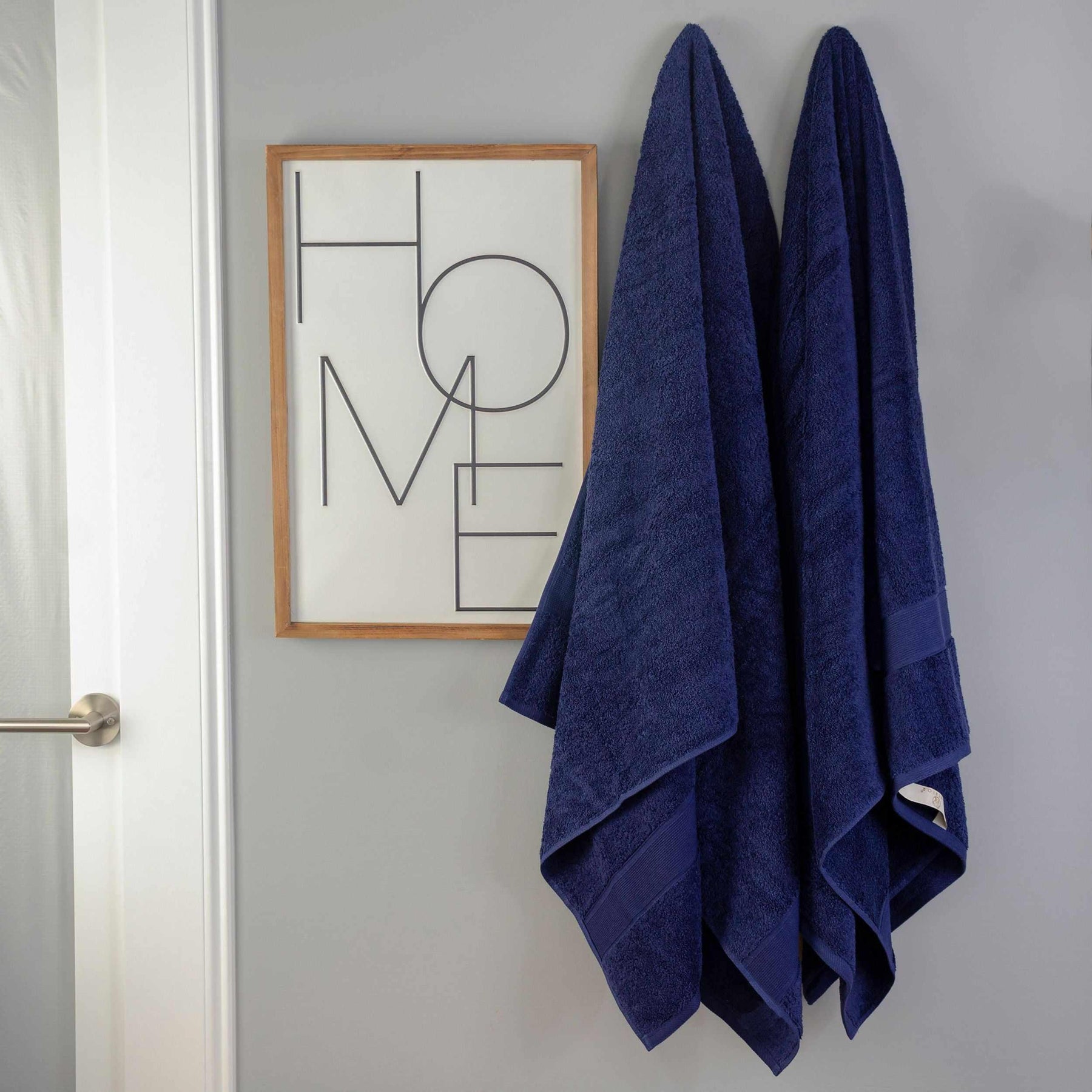 Organic Solid 650 GSM 2 Pieces Bath Sheet Set
