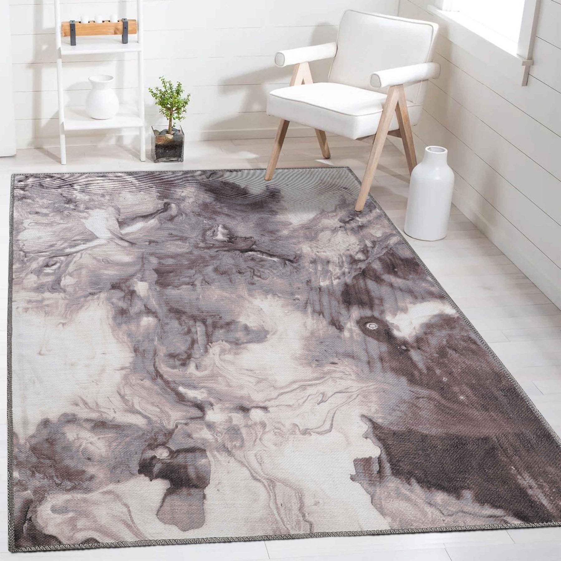 Yuma Abstract Marble Indoor Area Rugs or Runner Rug