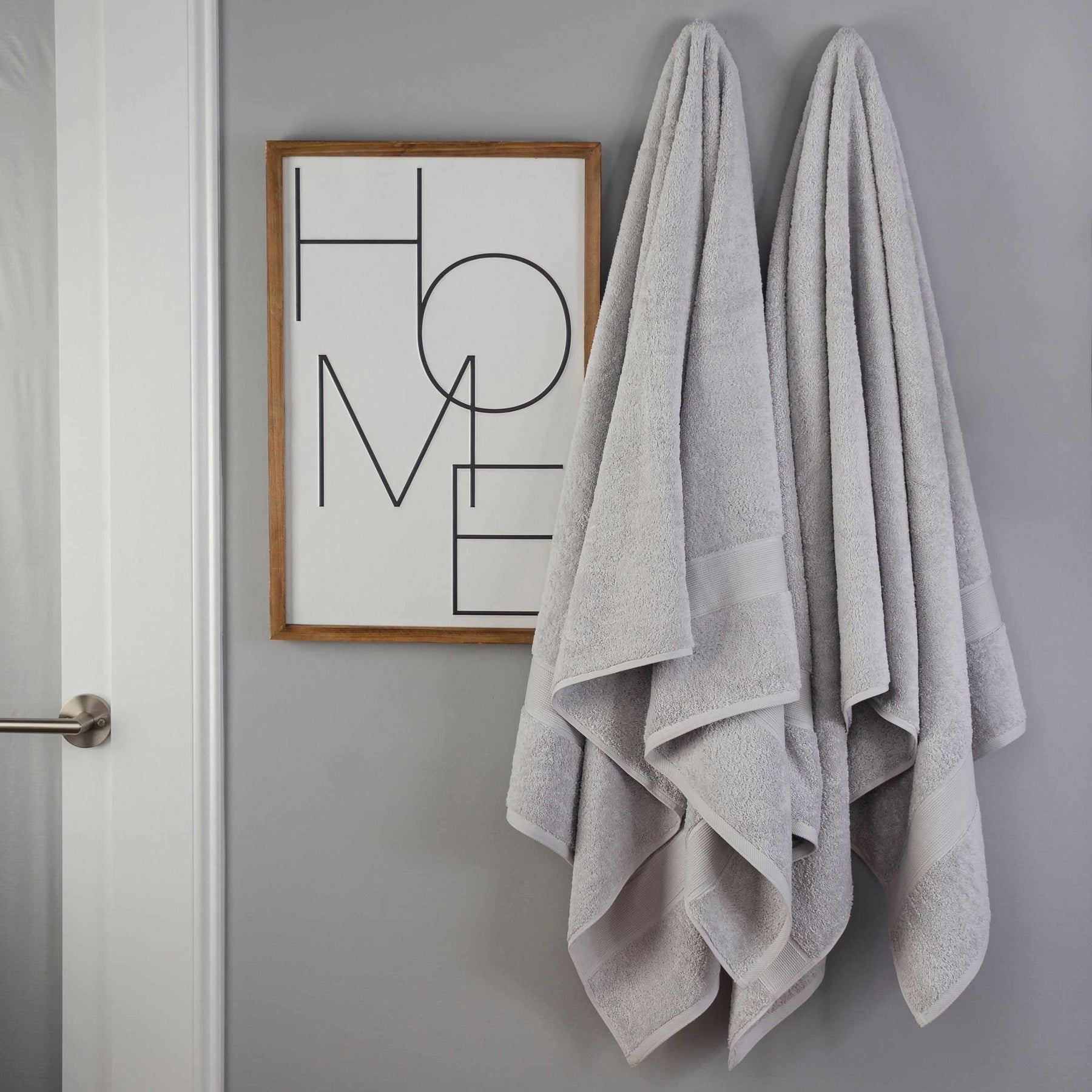 Organic Solid 650 GSM 2 Pieces Bath Sheet Set