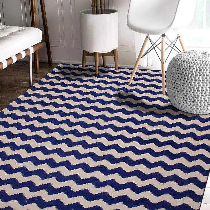 Zigzag Foldable Cotton Area Rug