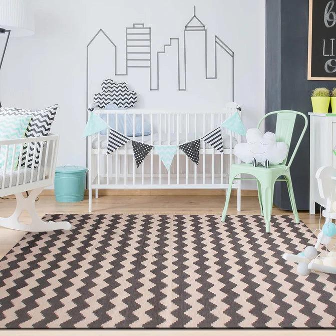 Zigzag Foldable Cotton Area Rug
