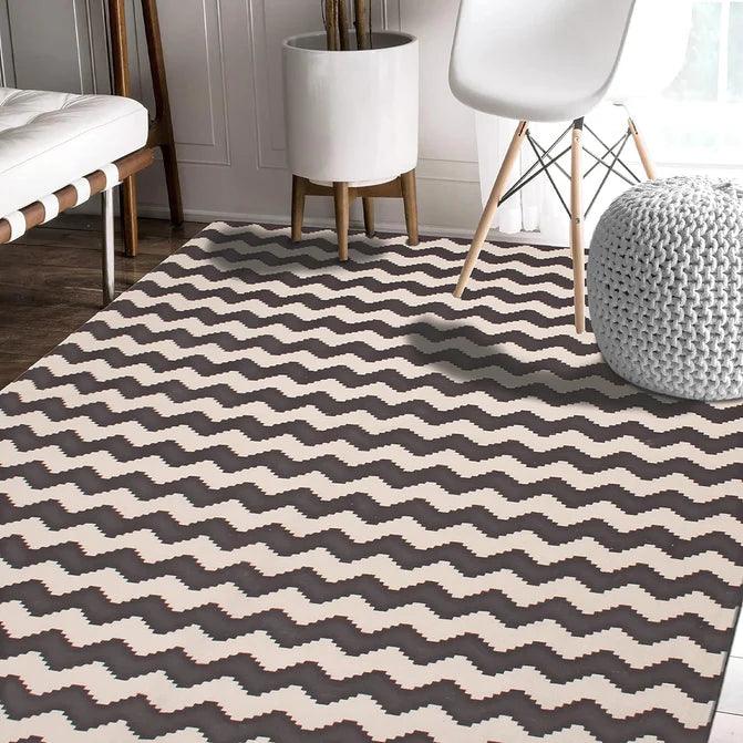 Zigzag Foldable Cotton Area Rug
