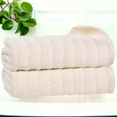 Zero Twist Cotton Waffle Textured Bath Towel Set of 2