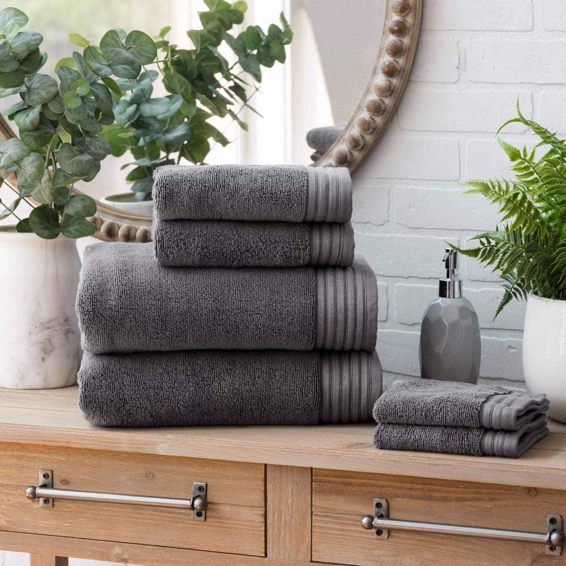 Egyptian Cotton Bath Towel Set of 6 - beddingbag.com