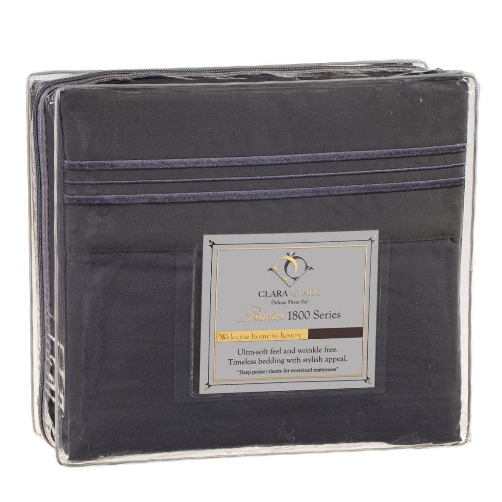King size Microfiber Sheet Set in Charcoal Stone Gray - beddingbag.com