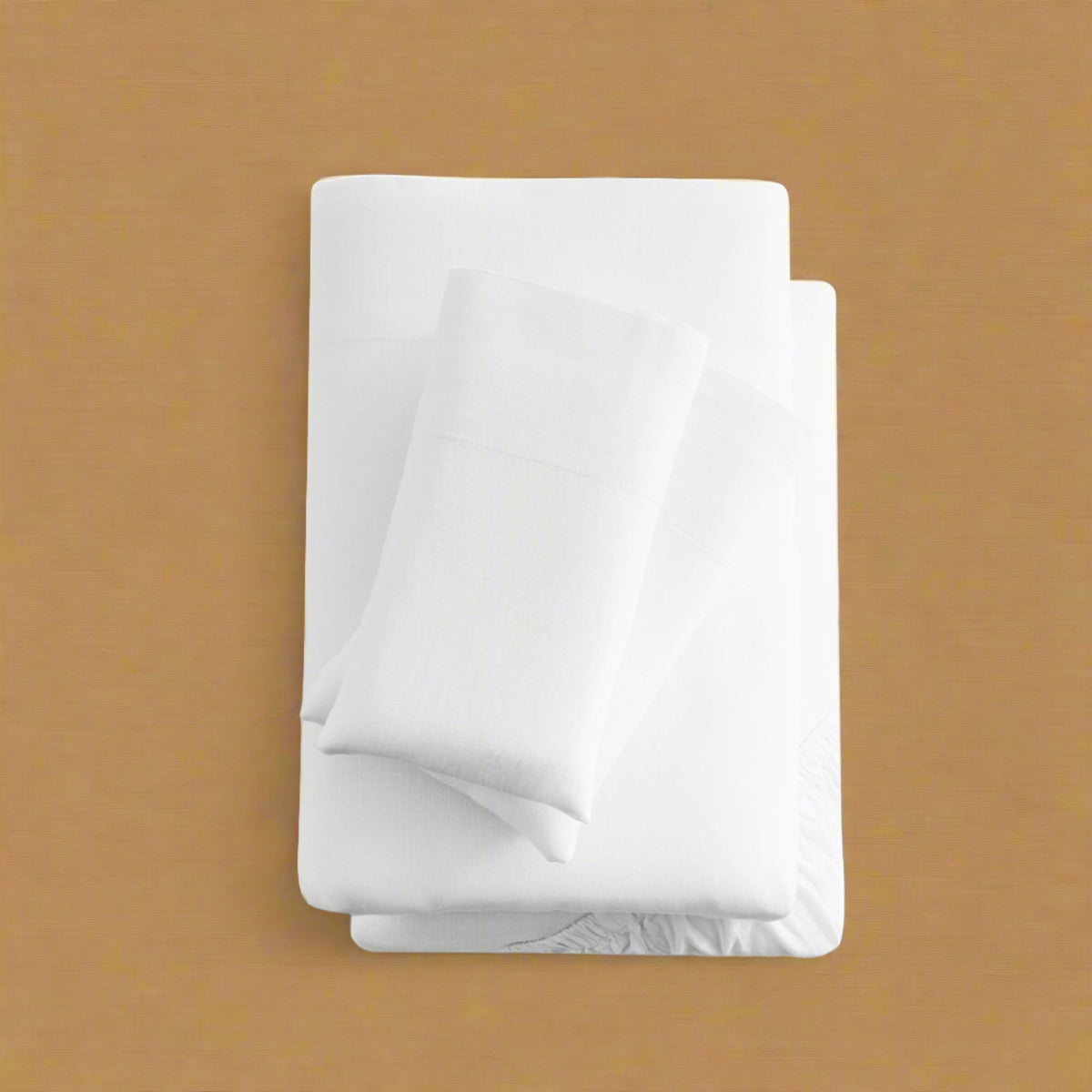 Malouf Linen-Weave Cotton Sheet Set - WHITE - beddingbag.com