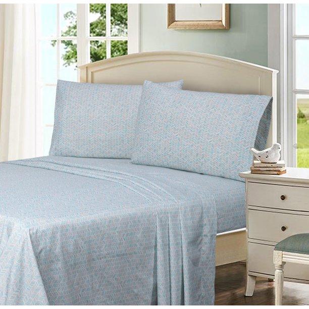 Ultra Soft Microfiber Pillowcase Set - Mint Chevron - beddingbag.com