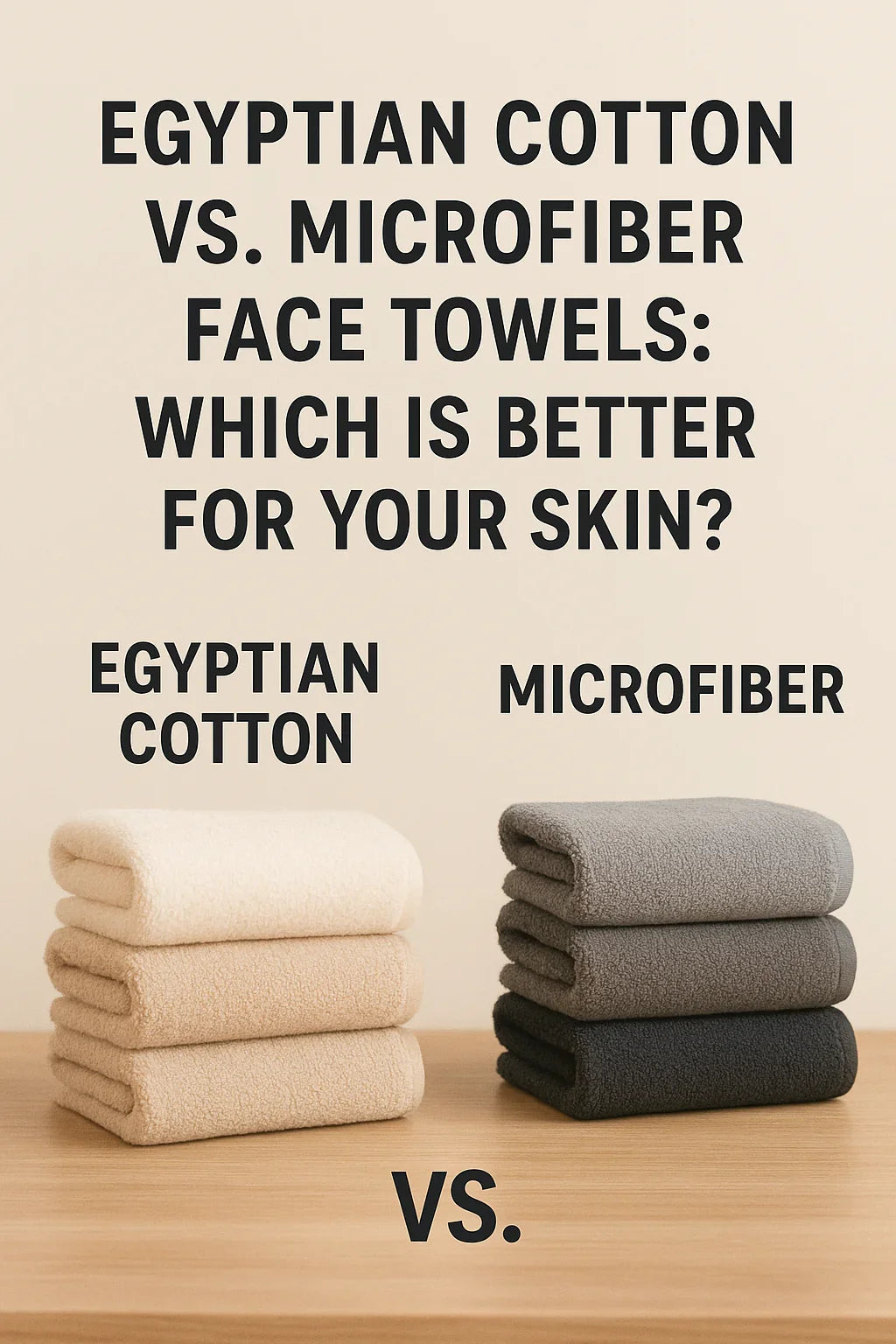 Egyptian cotton vs microfiber face towels comparison for skin care