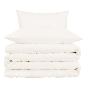 1000 Thread Count Cotton Blend Solid 3 Piece Duvet Cover Set