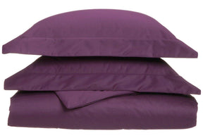 1000 Thread Count Cotton Blend Solid 3 Piece Duvet Cover Set