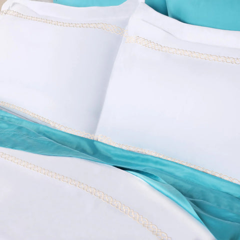 1000 Thread Count Egyptian Cotton Embroidered Duvet Cover