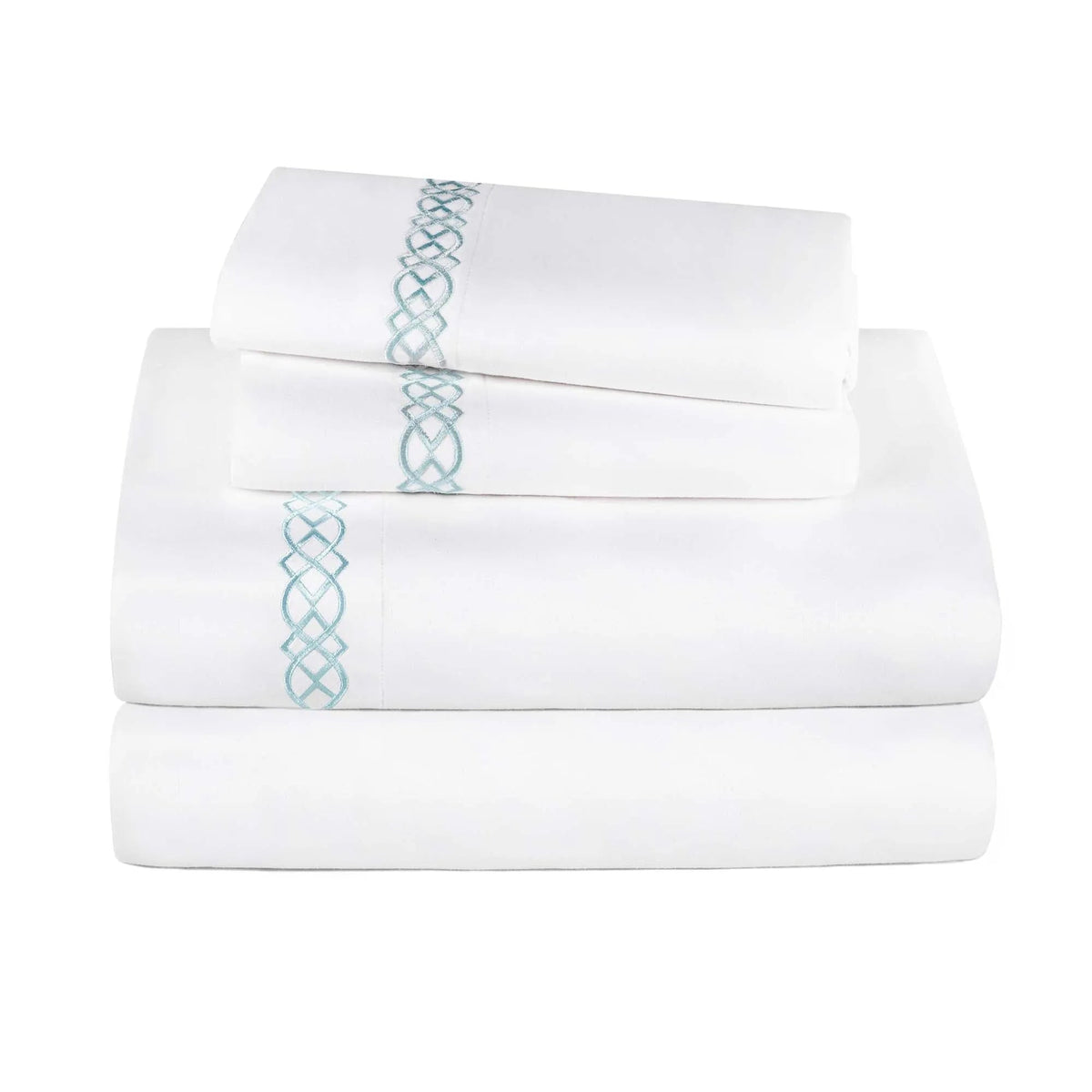Egyptian Cotton 1000 Thread Count Embroidered Bed Sheet Set
