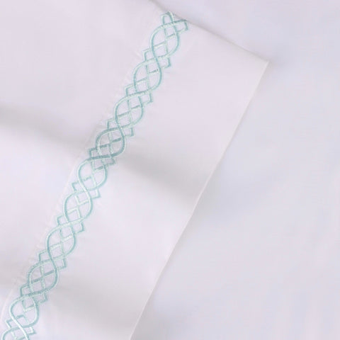 1000 Thread Count Egyptian Cotton Sateen Embroidered Sheet Set