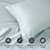 100% Egyptian Cotton 1000 Thread Count Solid Pillowcase Set