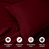 100% Egyptian Cotton 1000 Thread Count Solid Pillowcase Set
