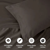 100% Egyptian Cotton 1000 Thread Count Solid Pillowcase Set