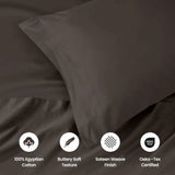 100% Egyptian Cotton 1000 Thread Count Solid Pillowcase Set