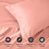 1000 Thread Count Egyptian Cotton Solid Pillowcase Set