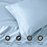 1000 Thread Count Egyptian Cotton Solid Pillowcase Set