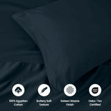 1000 Thread Count Egyptian Cotton Solid Pillowcase Set