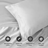 1000 Thread Count Egyptian Cotton Solid Pillowcase Set