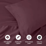 100% Egyptian Cotton 1000 Thread Count Solid Pillowcase Set