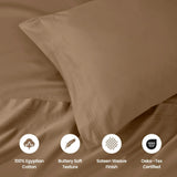 100% Egyptian Cotton 1000 Thread Count Solid Pillowcase Set