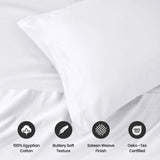 1000 Thread Count Egyptian Cotton Solid Pillowcase Set