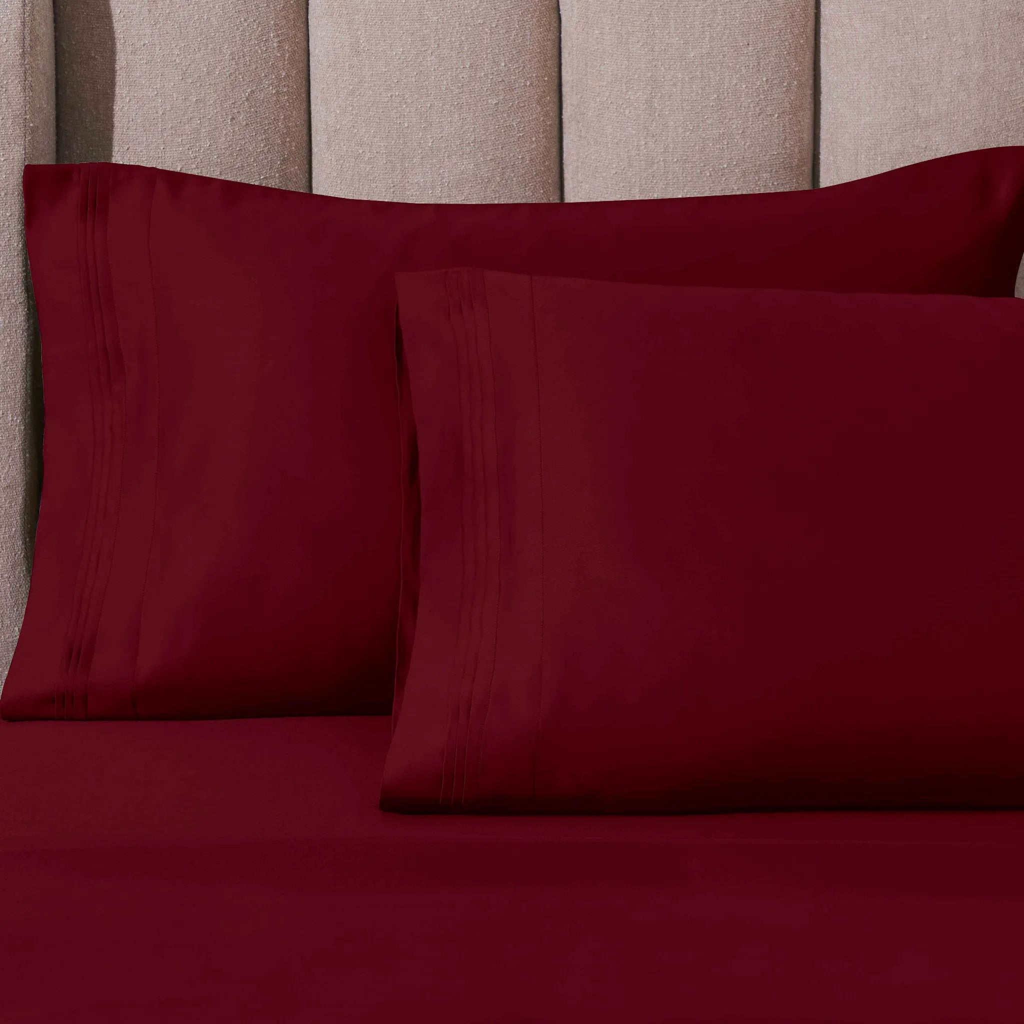 1000 Thread Count Egyptian Cotton Solid Pillowcase Set