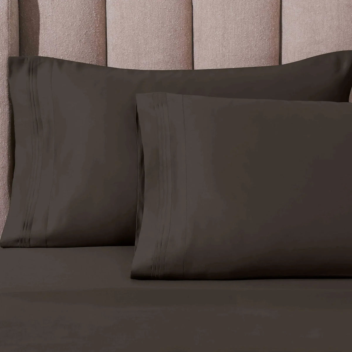 100% Egyptian Cotton 1000 Thread Count Solid Pillowcase Set