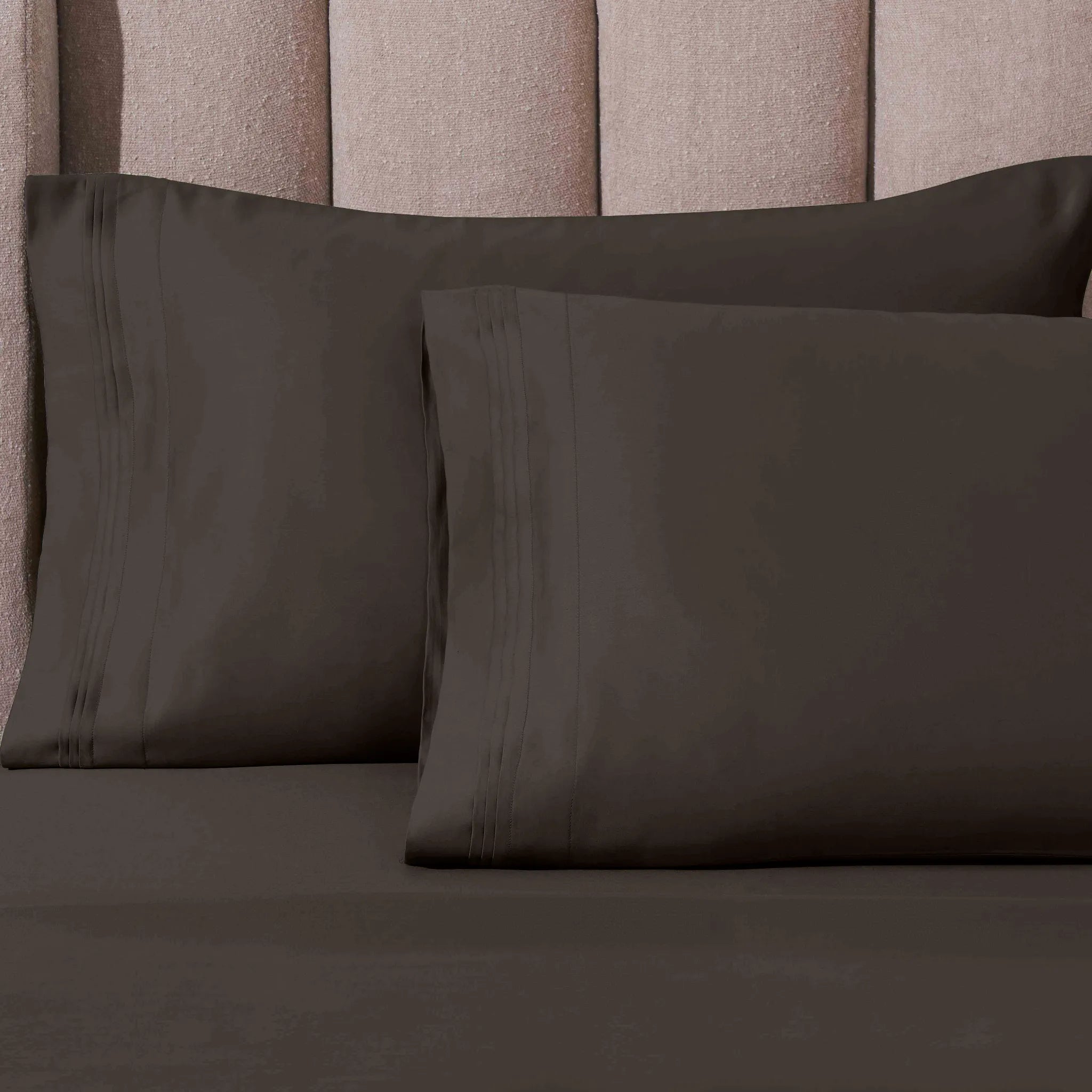 1000 Thread Count Egyptian Cotton Solid Pillowcase Set