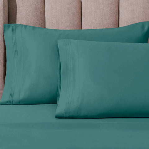 100% Egyptian Cotton 1000 Thread Count Solid Pillowcase Set