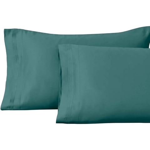 100% Egyptian Cotton 1000 Thread Count Solid Pillowcase Set