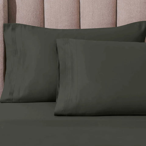 100% Egyptian Cotton 1000 Thread Count Solid Pillowcase Set