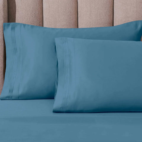 100% Egyptian Cotton 1000 Thread Count Solid Pillowcase Set