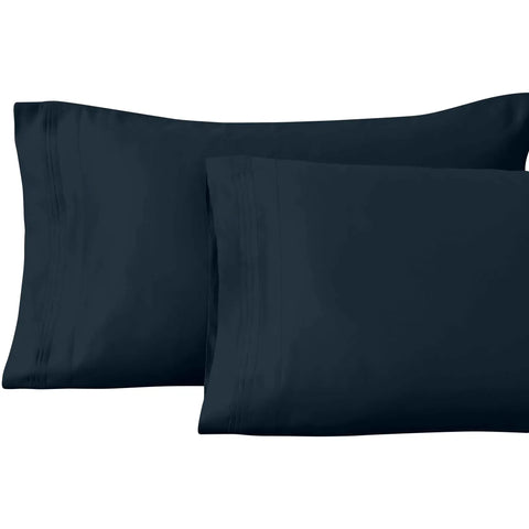 100% Egyptian Cotton 1000 Thread Count Solid Pillowcase Set