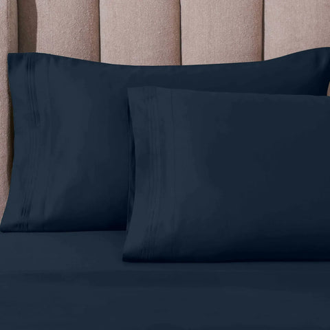 100% Egyptian Cotton 1000 Thread Count Solid Pillowcase Set
