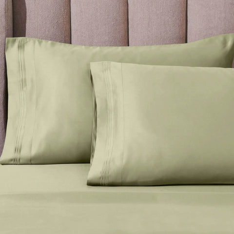 100% Egyptian Cotton 1000 Thread Count Solid Pillowcase Set