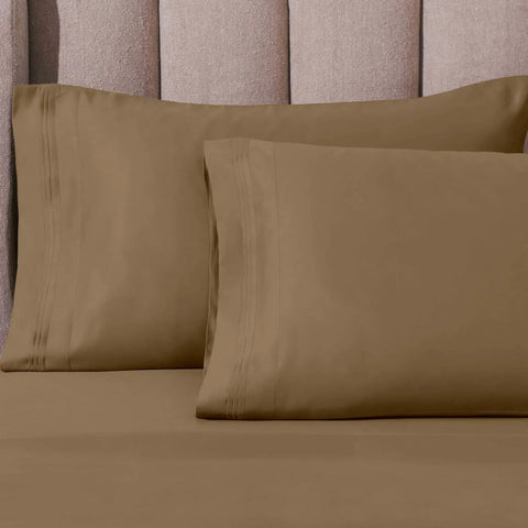100% Egyptian Cotton 1000 Thread Count Solid Pillowcase Set