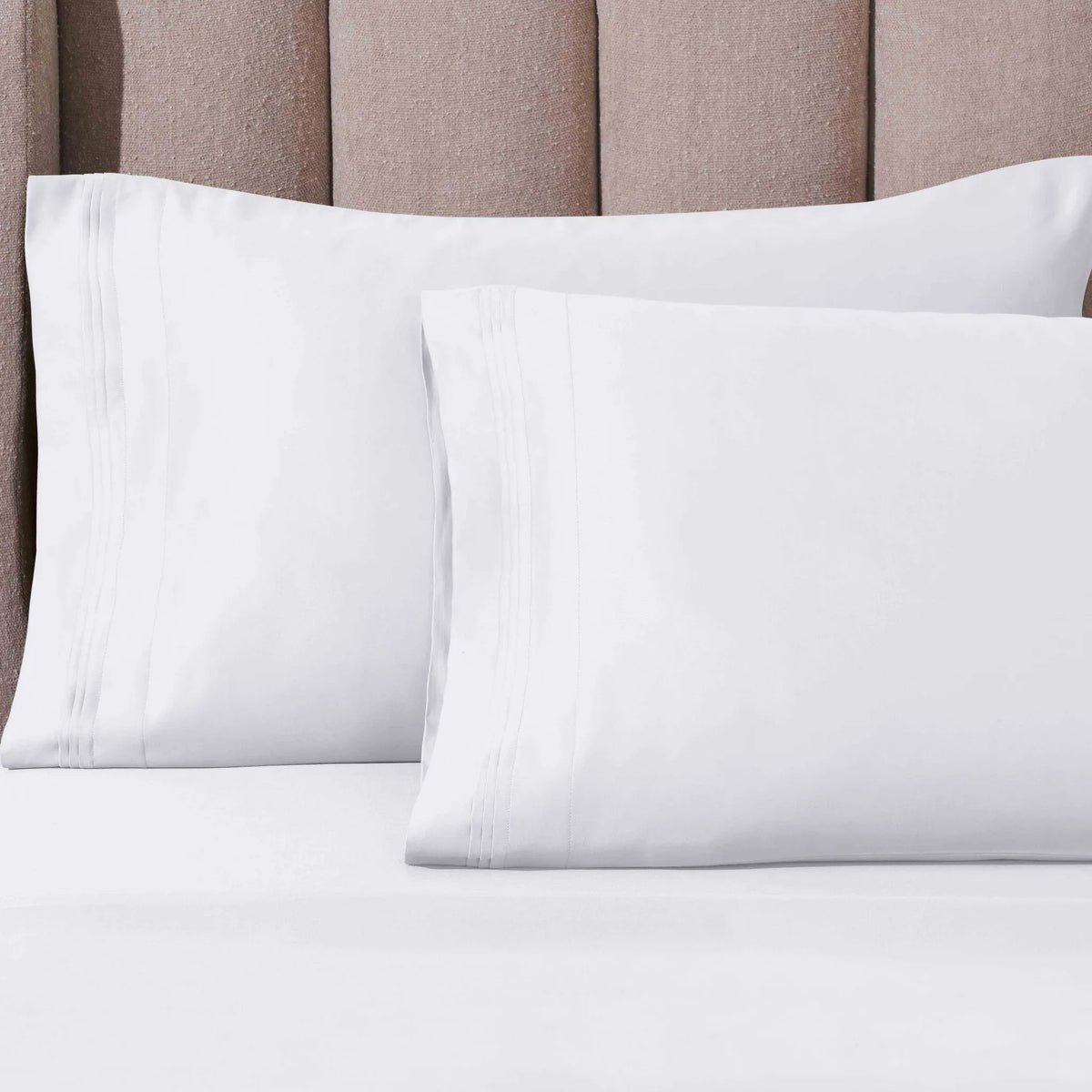 1000 Thread Count Egyptian Cotton Solid Pillowcase Set