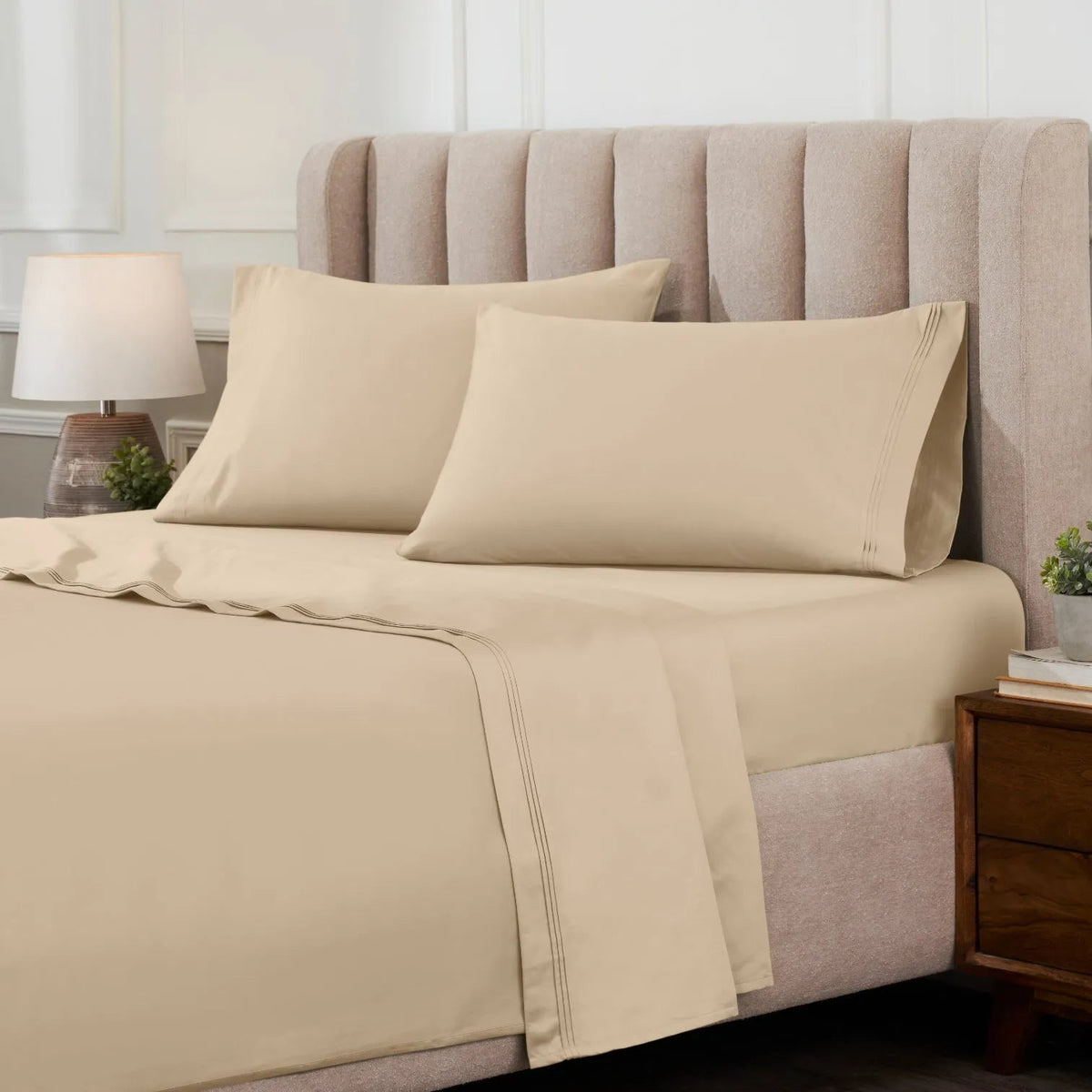 1000 Thread Count Egyptian Cotton Sateen Extra-Deep Sheet Set
