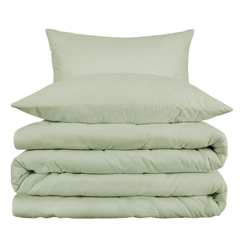 Cotton Blend 1000 Thread Count Solid Duvet Cover Set