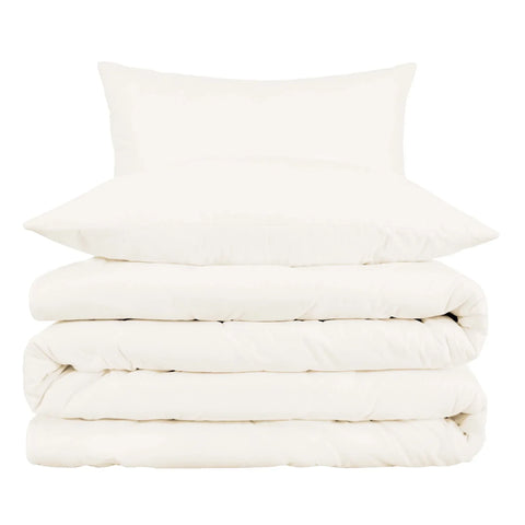 Cotton Blend 1000 Thread Count Solid Duvet Cover Set