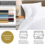 1000 Thread Count Egyptian Cotton Solid Duvet Cover